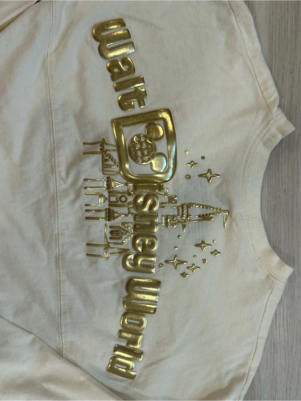 Disney World Cream and Gold Long Sleeve Spirit Jersey
